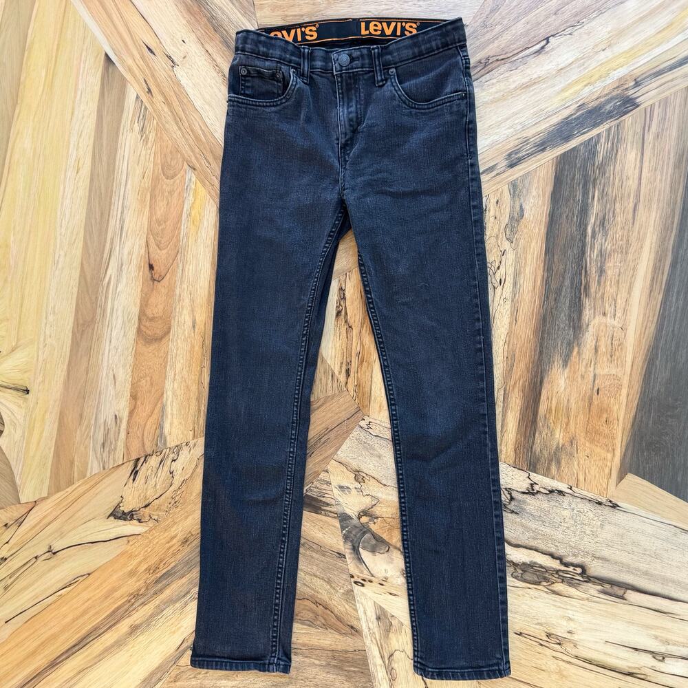 Levi's 510 Boys Size 16R Skinny Fit Performance Stretch Jeans Black Eco